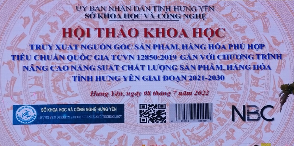 Hội thảo khoa học Truy xuất nguồn gốc sản phẩm, hàng hóa