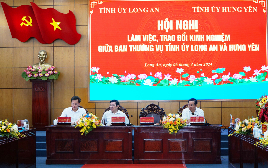 Trao đổi kinh nghiệm giữa 2 tỉnh Long An và Hưng Yên